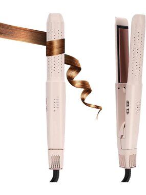 Versatile Hair Straightener & Curler with Airflow Technology - Blush Color